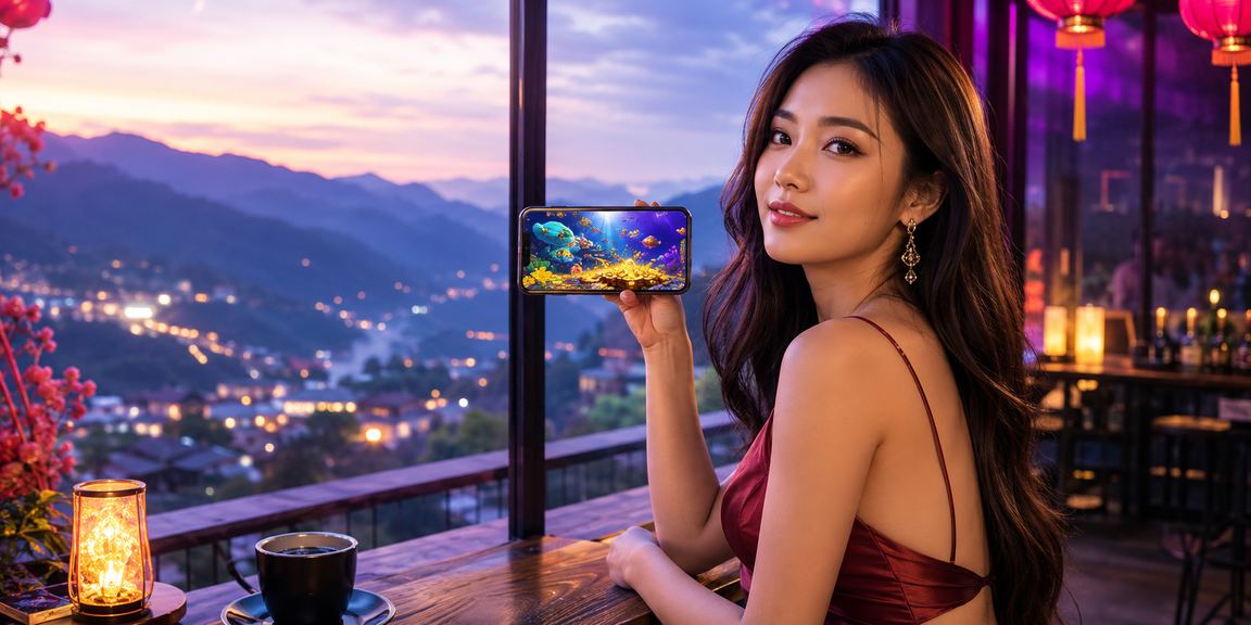 Người dùng tại Sa Pa thao tác đăng ký nền tảng giải trí trên điện thoại